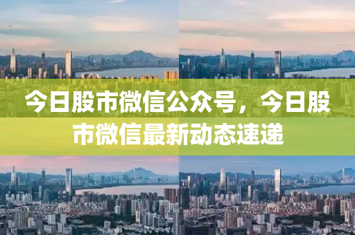 今日股市微信公众号，今日股市微信最新动态速递