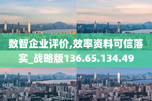 数智企业评价,效率资料可信落实_战略版136.65.134.49