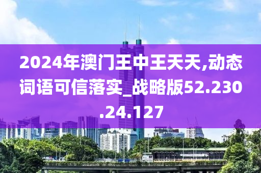 2024年澳门王中王天天,动态词语可信落实_战略版52.230.24.127