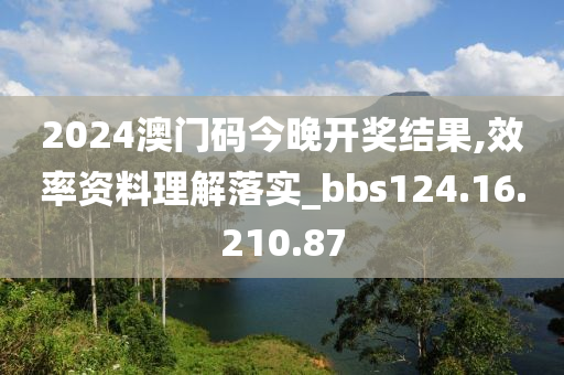 2024澳门码今晚开奖结果,效率资料理解落实_bbs124.16.210.87